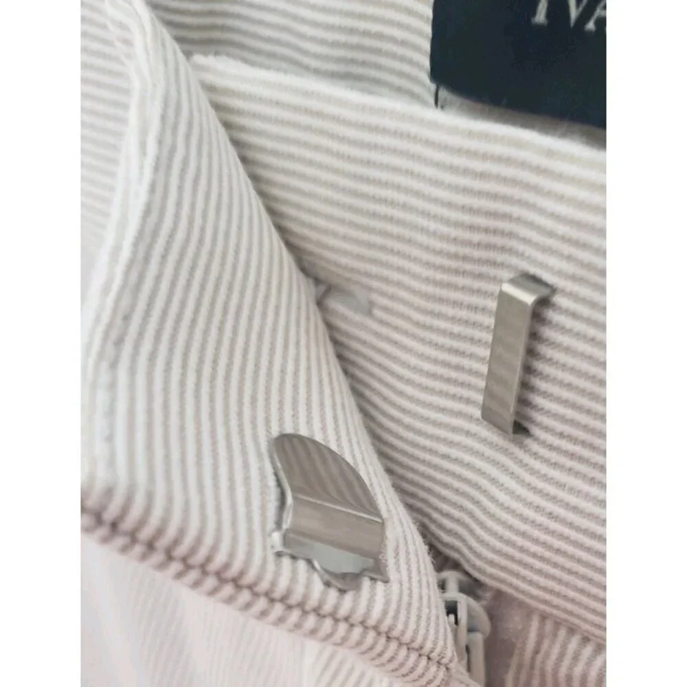 IVANKA TRUMP ANKLE-LENGTH  RIBBED TEXTURE BEIGE PANTS SZ 12 - Picture 5 of 8